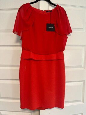 Silk orange cocktail dress